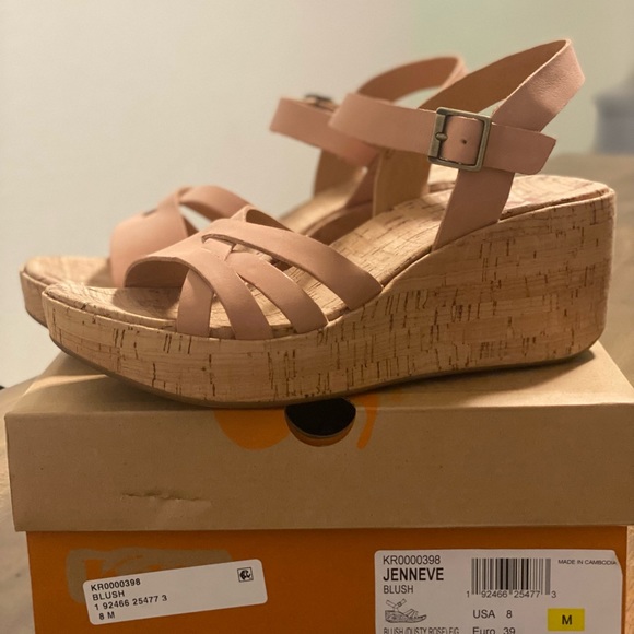 Korks, Jenneve wedge sandals, blush size 8 - Picture 5 of 7